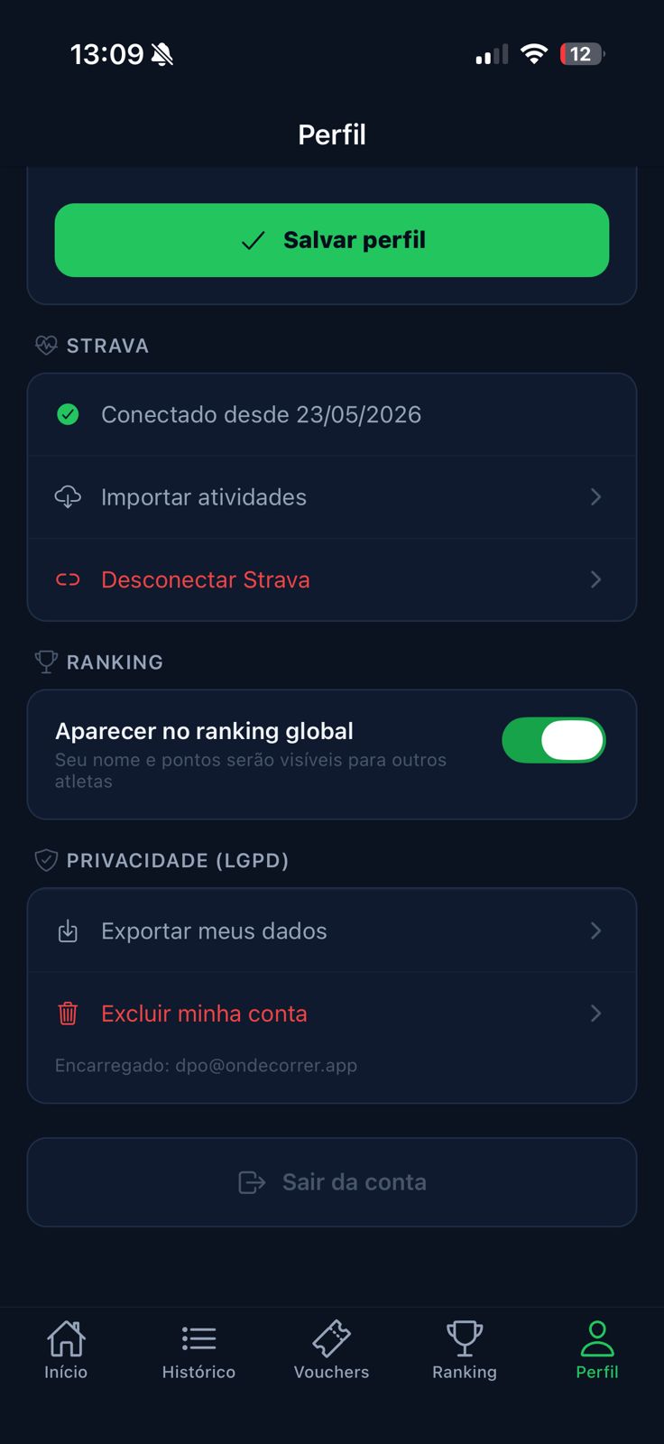 Integração Strava